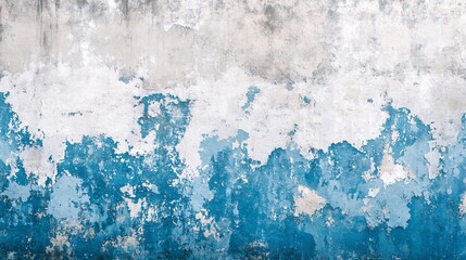 Obraz premium Weathered wall with peeling paint revealing layers of color in an urban setting