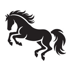 Dynamic Silhouette of a Rearing Horse