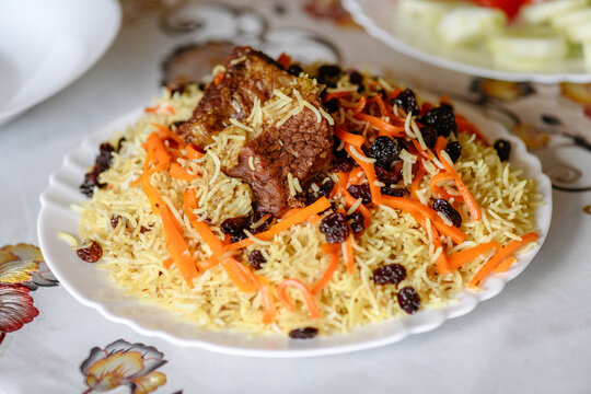 Traditional Afghani dish Kabuli pulao