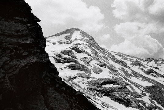 Dramatic Mountainscape in Swiss Alps