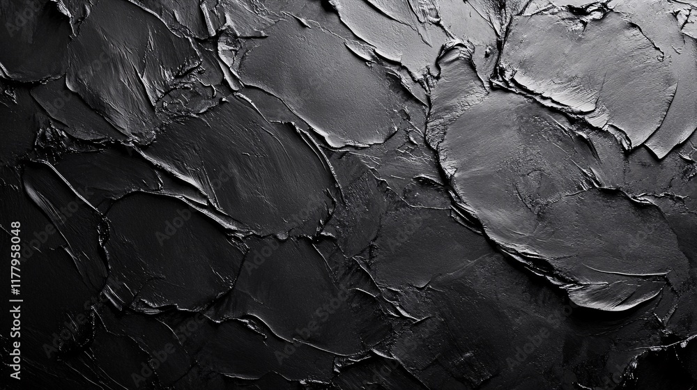 Poster modern black textured wall with abstract patterns and smooth finish
