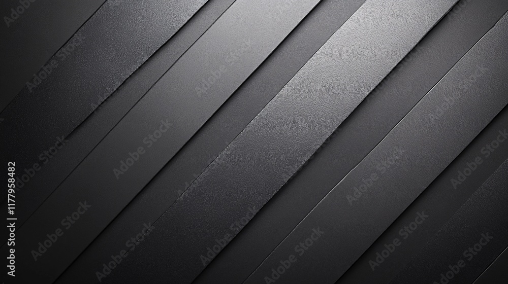 Poster textured black surface with diagonal lines and varying light reflections