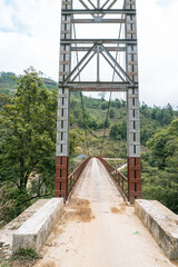 Sa Pa, Vietnam. Lush Green Suspension Bridge Pathway