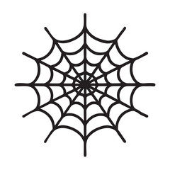 Classic Spiderweb Design Silhouette Vector Illustration