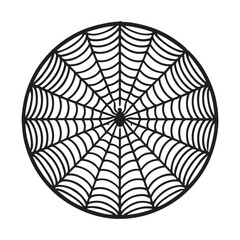 Fototapeta premium Spooky Halloween Spiderweb Silhouette Illustration