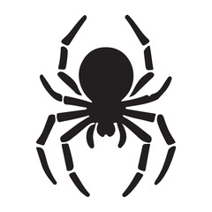 Silhouette Illustration of a Spider Design Element