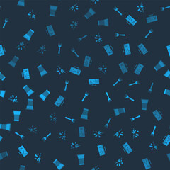 Set Problem of pollution planet, Disposable plastic fork, Stop and Paper glass on seamless pattern. Vector