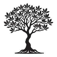 Elegant Silhouette Tree Vector Illustration for Design Projects