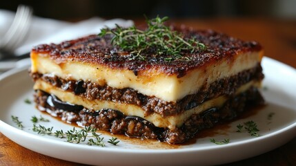 A Delicious Serving Of Greek Moussaka