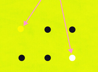 Simple diagram with arrows pointing at two points