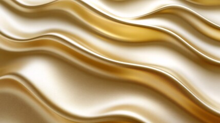 Obraz premium Smooth golden fabric flowing gracefully under soft light in an elegant display