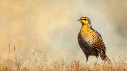 Obraz premium Golden-breasted Meadowlark in Serene Meadow