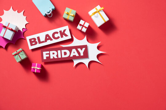 Vibrant Black Friday Sale With Colorful Gift Boxes