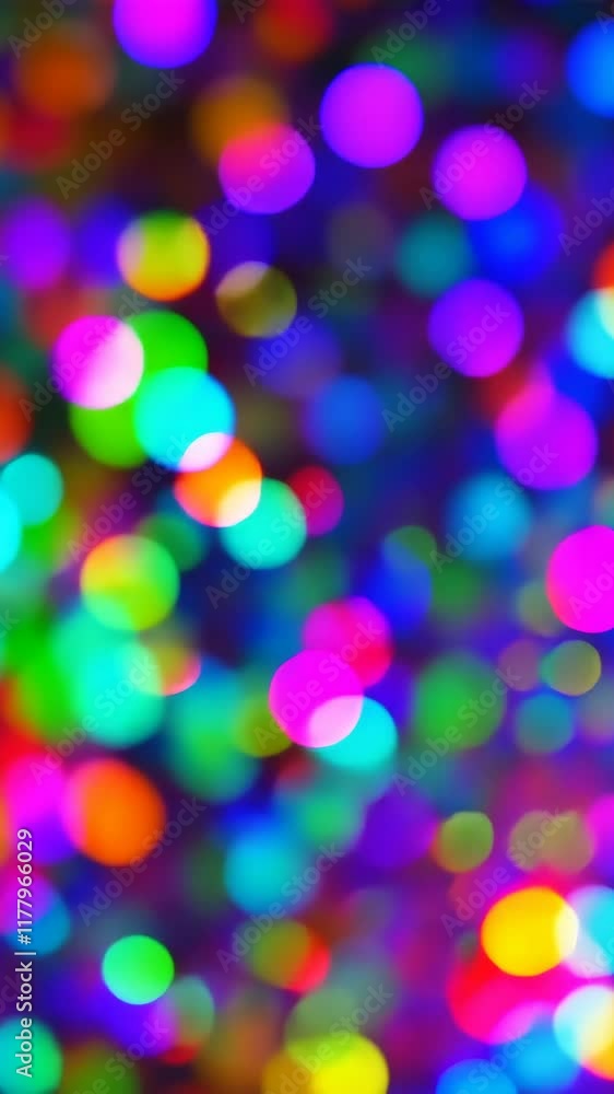 Poster colorful abstract background with vibrant bokeh lights creating a festive atmosphere