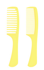 Yellow comb set. vector illustration