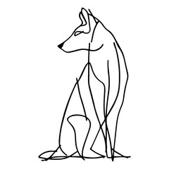 minimalist wolf sketch
