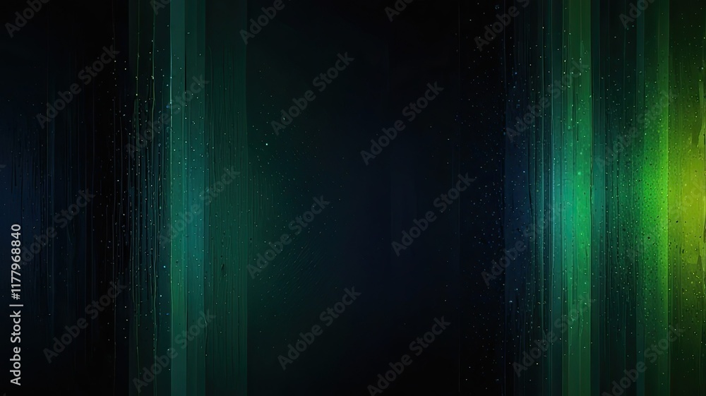 Poster colorful vertical lines in green blue and black create a captivating abstract background with glowin