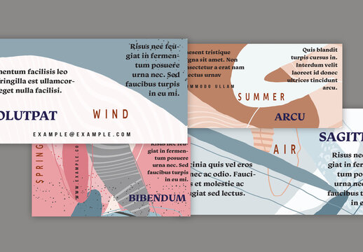 Web Banner Layout Overlapping Blobs Textured With Spots And Lines