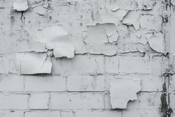 Obraz premium white brick wall and ripped street poster