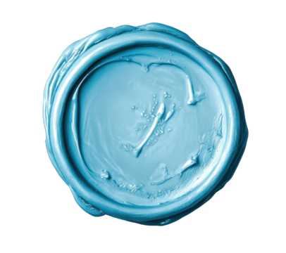 Pale blue empty wax seal stamping document edge, signifying official validation with vintage inspired craftsmanship and refined sealing technique