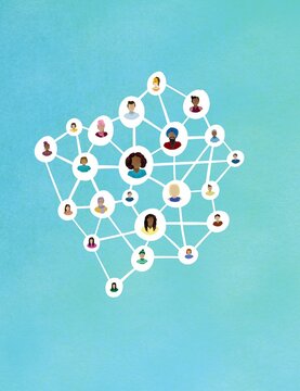 Social media network concept