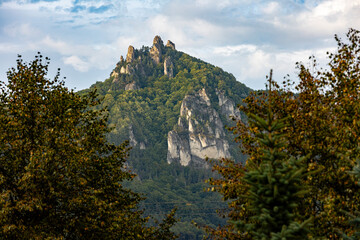 Fototapeta premium Súľovské skaly, Rock climbing area close to Czech Border, Limestone mountain, Slovakia