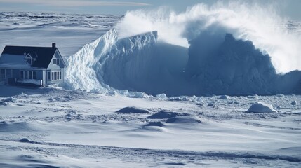 Melting glaciers  dramatic ocean collapse highlights urgent climate change impacts worldwide