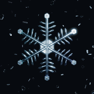 Snow flake closeup