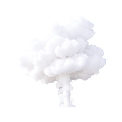 white smoke isolated on transparent background