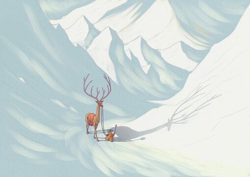 Traveling through mountains.