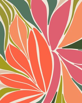 Modern Abstract Leaf Illustration 