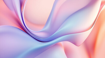 Obraz premium Abstract pastel waves in soft gradient colors