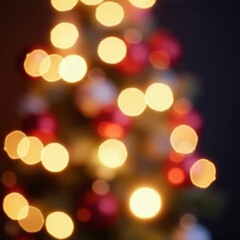 Obraz premium Abstract festive glow, soft focus, blurry lights , winter, merry
