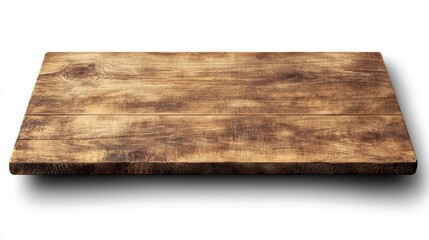 Obraz premium Wooden table top, shelf or counter surface isolated on transparent background. Empty desk, beach floor from brown wood planks, pier or deck, vector realistic illustration