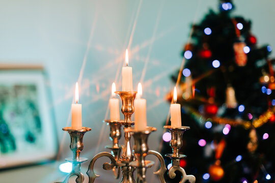 Candles in closeup