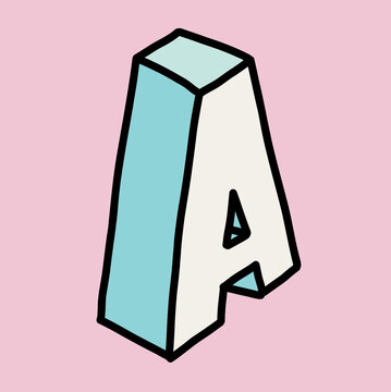 3D Letter A Illustration