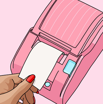 Credit Card Machine Illustration