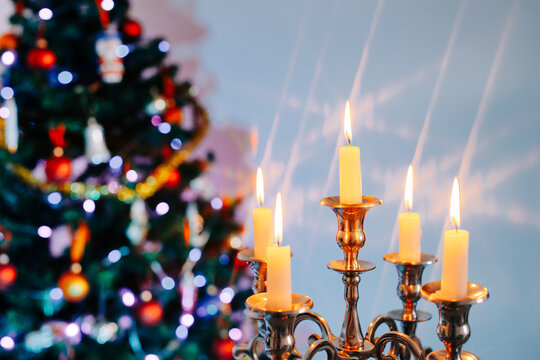 Candles in closeup