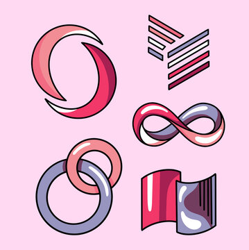 Abstract Logo Infinity, Waves, Rings, Shapes and Lines for Business and Tech Apps