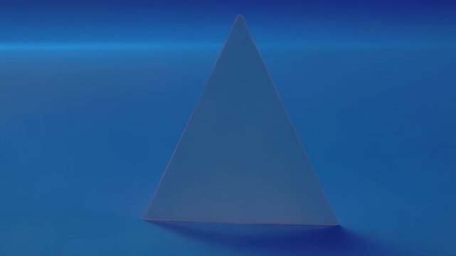 Triangle at different angles that falls under the outgoing light.