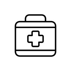 medical bag icon line vector design illustration template in trendy style