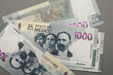 One hundred peso bills