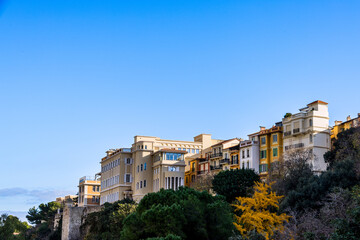 Obraz premium Vue sur la vieille ville du Rocher de Monaco