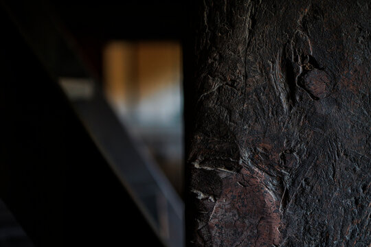 An ancient supporting beam.