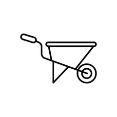 Wheelbarrow vector icon