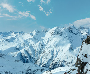 Obraz premium Silvretta Alps winter view (Austria).
