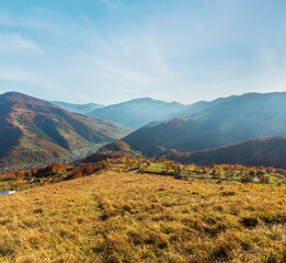 Autumn Carpathian mountain, Rakhiv, Ukraine