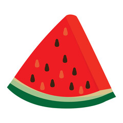 red watermelon on white background vector design