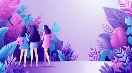 Celebrating international women s day  march 8 sale banner for social media and instagram stories
