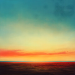 Serene Horizon: Where Earth Meets Sky in Harmonious Splendor